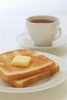 toasted white bread with tea