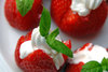 Cream-filled strawberries