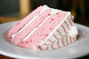 Slice of Pink Valentine cake