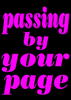 passing by your page