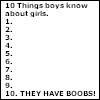 10 things boys now about girls