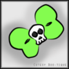 Pastel Green Skull Bow