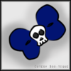 Blue Skull Bow