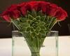 Red roses given from the heart