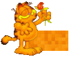 Garfield has a flower 4 U