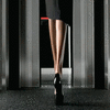 The echoing sound of my heels.