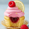 A Lemon Raspberry Cupcake